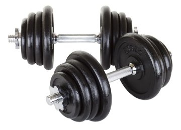Nakladací jednoručný činkový set Spartan 2x15kg - oceľový