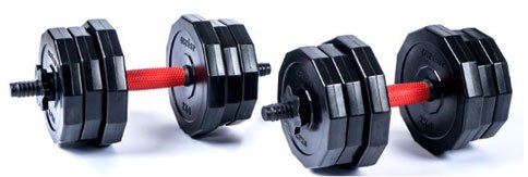 SPARTAN Jednoručný činkový set 2 x 10 kg