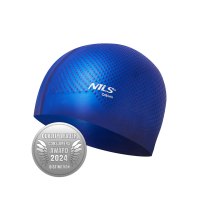 Silikónová čiapka NILS Aqua NQC Dots tmavomodrá