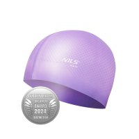 Silikónová čiapka NILS Aqua NQC Dots fialová