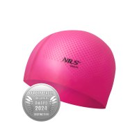 Silikónová čiapka NILS Aqua NQC Dots tmavoružová