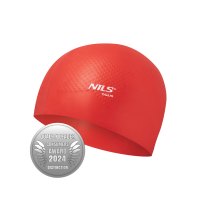 Silikónová čiapka NILS Aqua NQC Dots červená