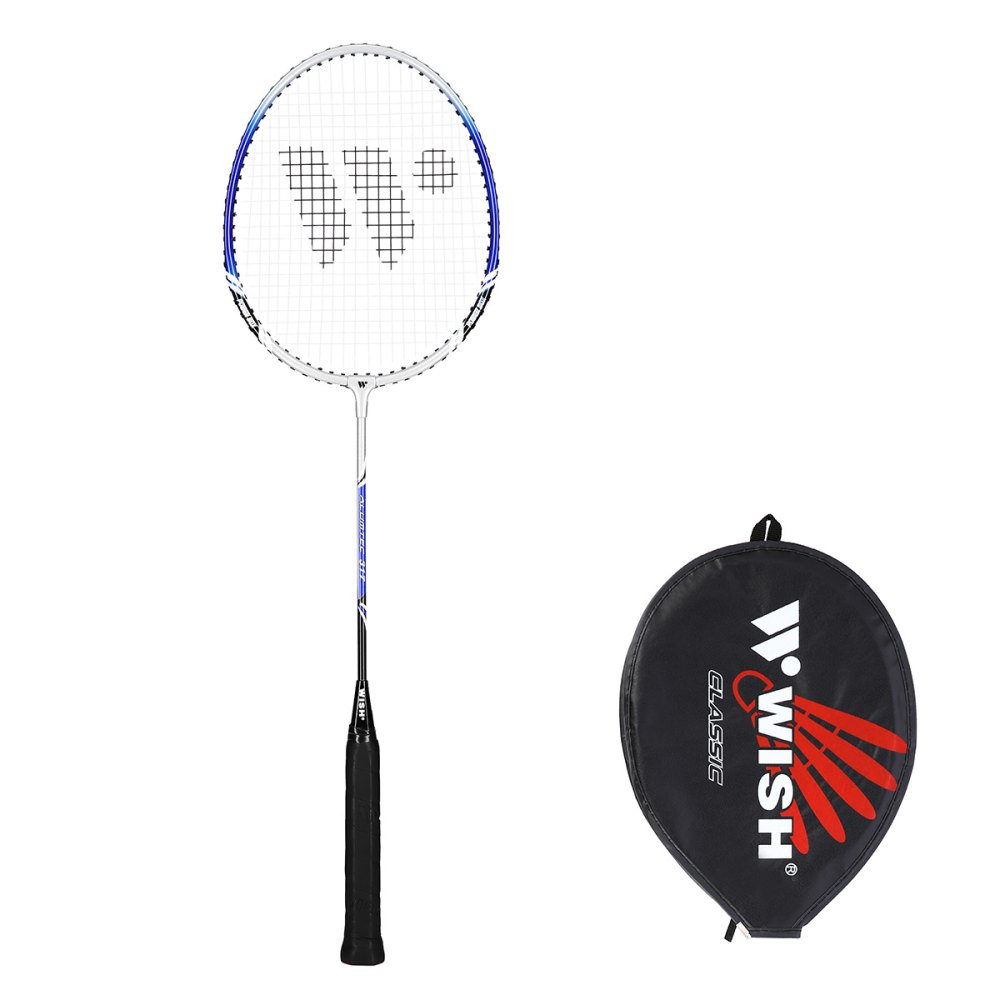 Bedmintonová raketa WISH Alumtec 317 strieborno-modrá