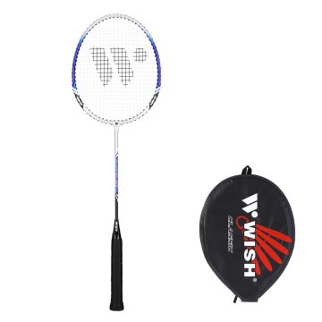 Bedmintonová raketa WISH Alumtec 317 strieborno-modrá