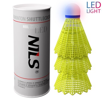 Bedmintonové loptičky NILS NBL6293 s LED 3 ks