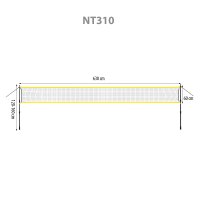 Badmintonová sieť s teleskopickými stĺpikmi NILS NT310