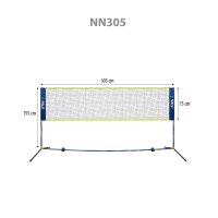 Skladacia bedmintonová sieť NILS NN305