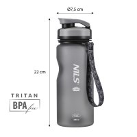 Tritanová fľaša na pitie NILS Camp NC1740 600 ml čierna