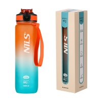 Tritanová fľaša na pitie NILS Camp NCD68 1000 ml oranžovo-modrá