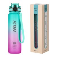 Tritanová fľaša na pitie NILS Camp NCD04 950 ml zeleno-ružová