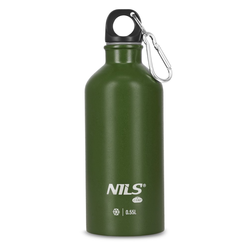 Nerezová turistická fľaša NILS Camp NC3801 zelená 500 ml