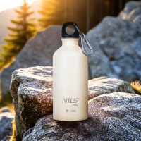Nerezová turistická fľaša NILS Camp NC3801 béžová 500 ml