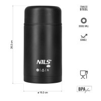 Termoska na jedlo NILS Camp NC3802 čierna 1000 ml
