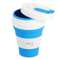 Skladací silikónový hrnček NILS Camp NC4103 475ml modrý