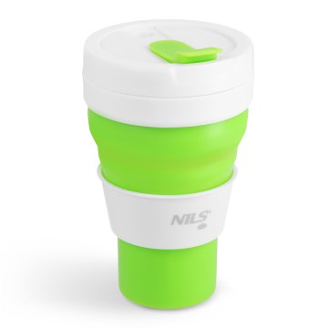 Skladací silikónový hrnček NILS Camp NC4103 600ml svetlozelený