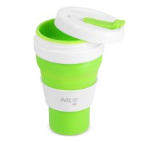 Skladací silikónový hrnček NILS Camp NC4103 600ml svetlozelený