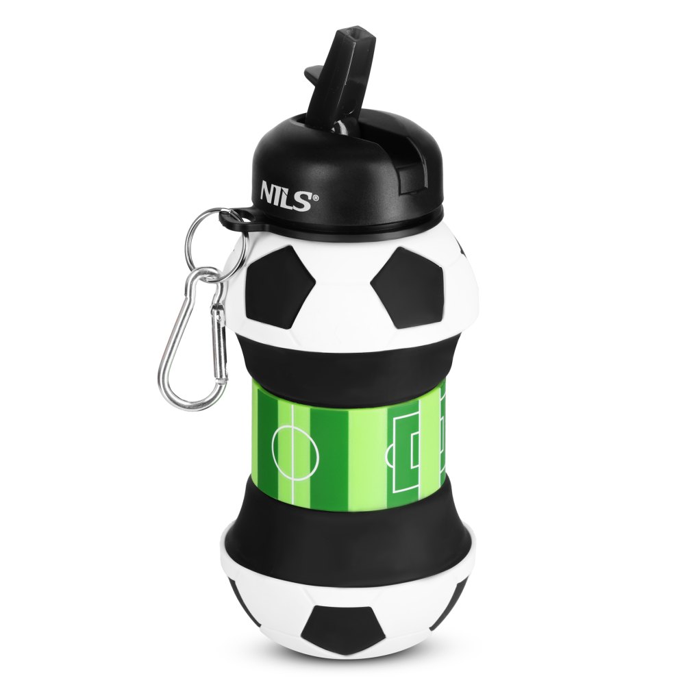 Skladacia silikónová fľaša NILS Camp NC4104 550ml futbal