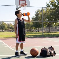 Skladacia silikónová fľaša NILS Camp NC4104 550ml basketbal