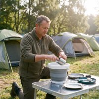 Skladací vedierko NILS Camp NC1783 modré 5 l