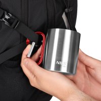 Kempingový hrnček NILS Camp NC17110 s karabínou 300ml červený