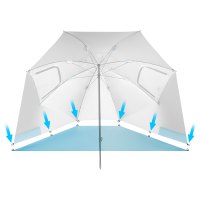 Plážový slnečník / paraván NILS Camp NC17114 240 cm modrý