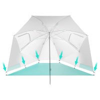 Plážový slnečník / paraván NILS Camp NC17114 240 cm zelený