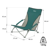 Plážové kreslo NILS NC3035 zelené