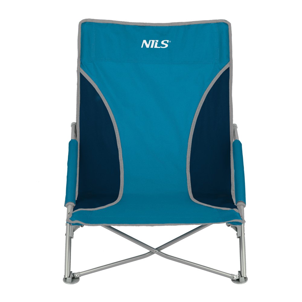 Plážové kreslo NILS NC3035 modro-sivé
