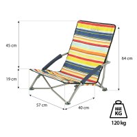 Plážové kreslo NILS NC3035 modro-žlté