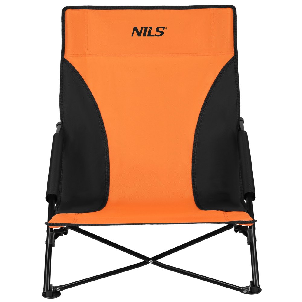 Plážové kreslo NILS NC3035 oranžovo-čierne
