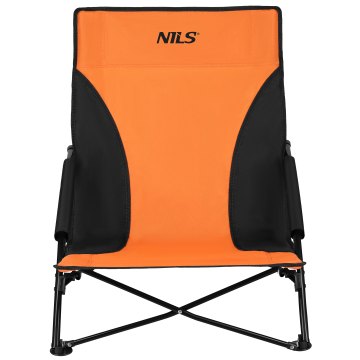 Plážové kreslo NILS NC3035 oranžovo-čierne