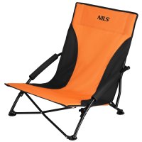 Plážové kreslo NILS NC3035 oranžovo-čierne