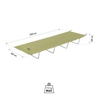 Skladacie kempingové lehátko NILS Camp NC3504 zelené 190 cm