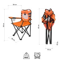 Detská skladacia stolička NILS Fun NC3305 tiger