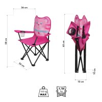 Detská skladacia stolička NILS Fun NC3305 mačka
