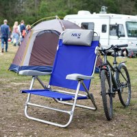 Skladacie kempingové kreslo NILS Camp NC3502 sivé/modré