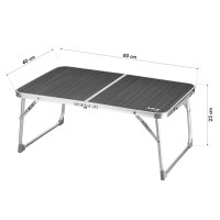 Skladací kempingový stôl NILS Camp NC3402 60x40x25 cm tmavo šedý