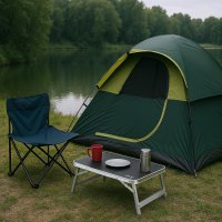 Skladací kempingový stolík NILS Camp NC3403 50x30x20 cm sivý