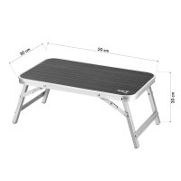 Skladací kempingový stolík NILS Camp NC3403 50x30x20 cm sivý