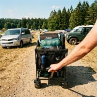 Kempingový vozík NILS Camp NC2607 XXL 160L čierno-oranžový