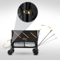 Kempingový vozík NILS Camp NC2607 XXL 160L čierno-oranžový