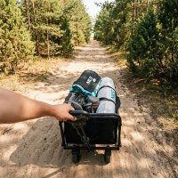 Skladací kempingový vozík NILS Camp NC4306 čierny