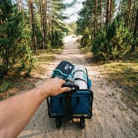 Skladací kempingový vozík NILS Camp NC4306 tyrkysový