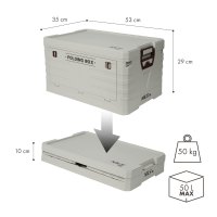 Skladací box s vekom NILS Camp NCB4004 50L sivý