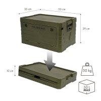 Skladací box s vekom NILS Camp NCB4004 50L zelený