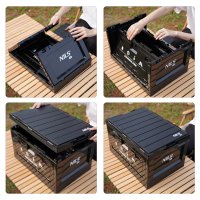 Skladací box NILS Camp NCB4006 2v1 s vekom a funkciou stola 50L