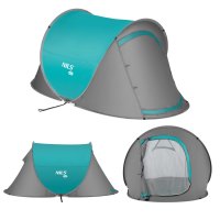 Samorozkladací plážový stan NILS Camp NC3743 tyrkysový