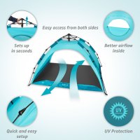 Pop-up plážový stan NILS NC4802 modrý