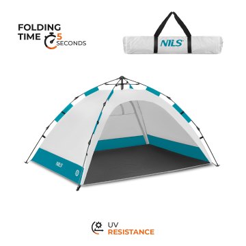Pop-up plážový stan NILS NC4802 sivý
