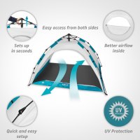Pop-up plážový stan NILS NC4802 sivý